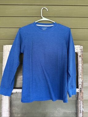 Architect Blue Long Sleeve Waffle Knit Tee - Kids